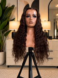 Chocolate Brown Loose Wavy Wig(Lace Frontal)