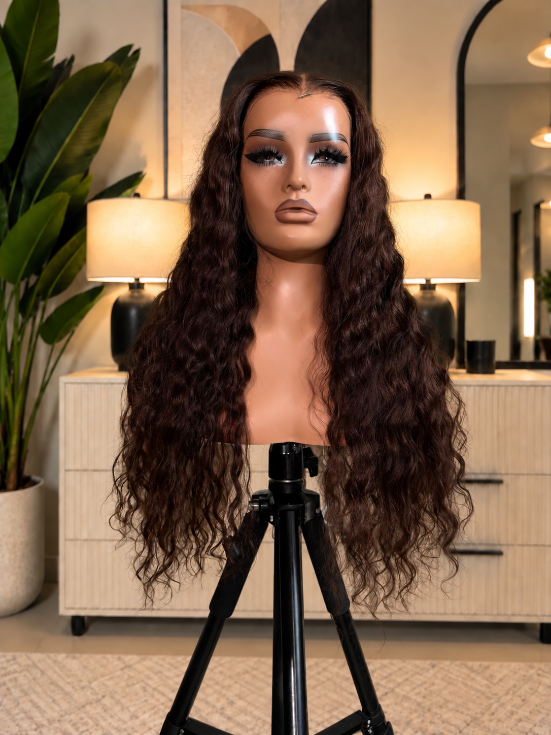 Chocolate Brown Loose Wavy Wig(Lace Frontal)